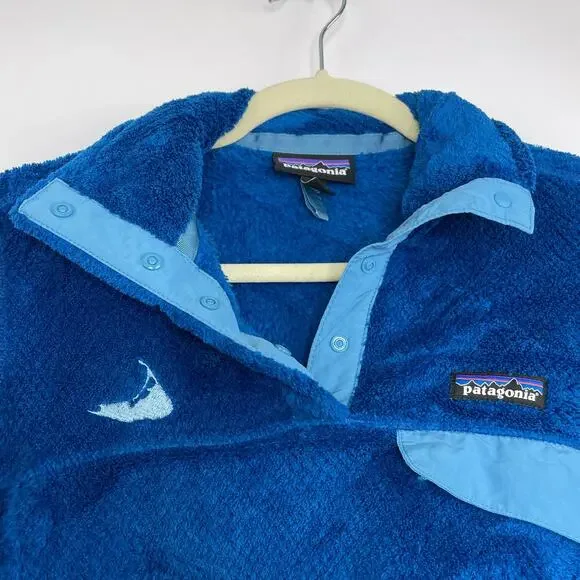 Patagonia Polartec 1/4 snap-T blue outdoor pullover sweater women's size XS - Picture 7 of 16